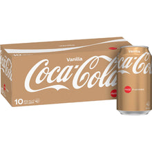 Coca-Cola Vanilla Soft Drink Multipack Cans 375ml X 10 Pack