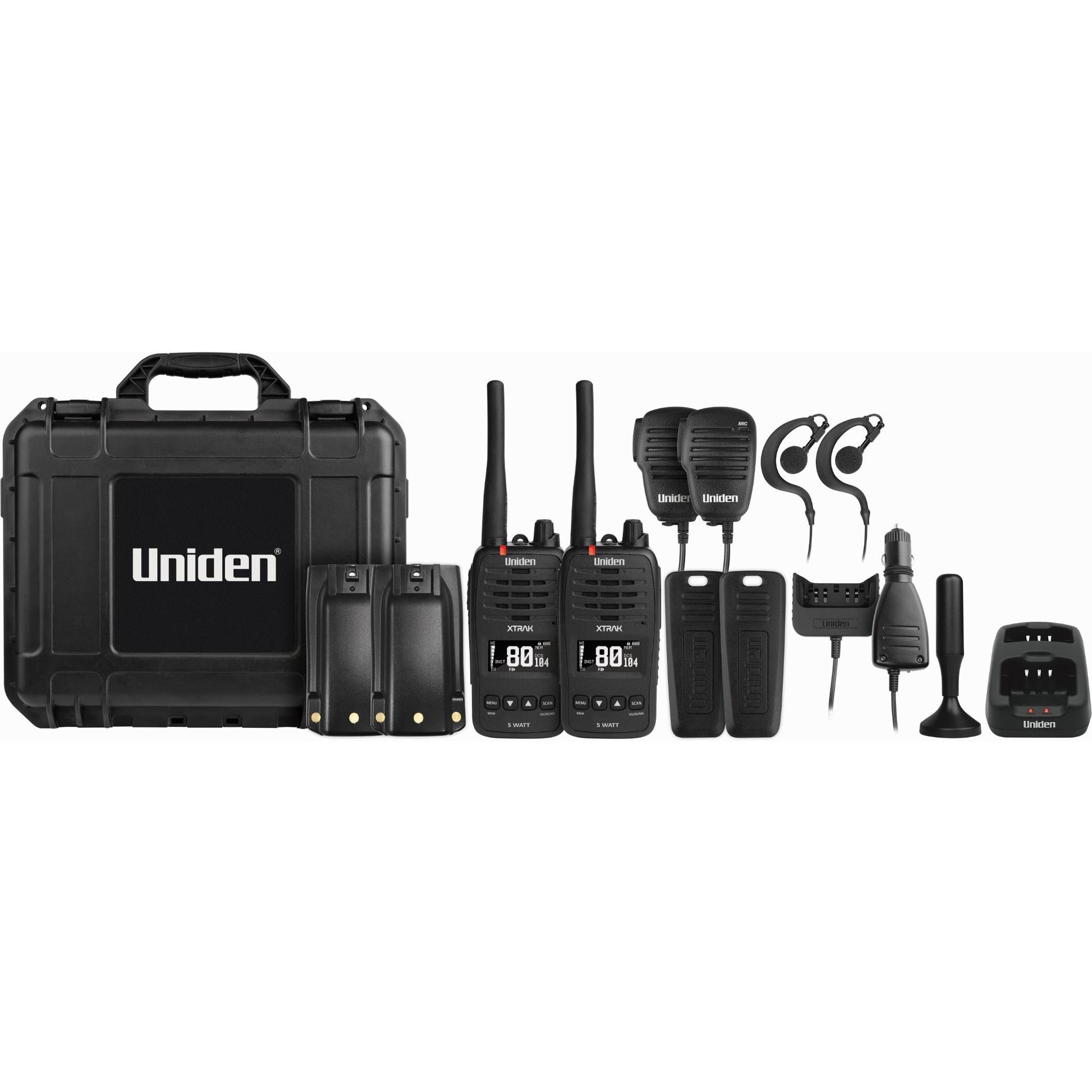 Uniden  XTRAK50-2TP 5 Watt UHF Waterproof Handheld Radio Tradies Pack
