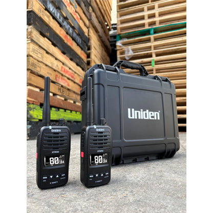Uniden  XTRAK50-2TP 5 Watt UHF Waterproof Handheld Radio Tradies Pack
