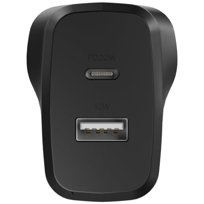 Cygnett Powerplus 32W PD Dual Port Wall Charger (Black)
