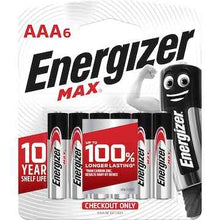 Energizer Max AAA Alkaline Batteries 6 pack