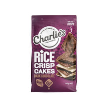 CHARLIE'S MINI RICE SQUARE CRISPS:DARK CHOCOLATE:.:80 GRAM