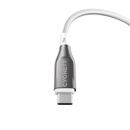 Cygnett Armoured USB-C to USB-A Cable 1M (White)