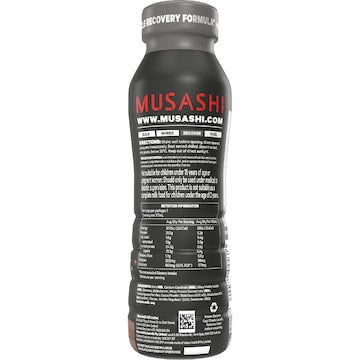 Musashi High Protein Shake Chocolate, 99% Fat Free, 375mL