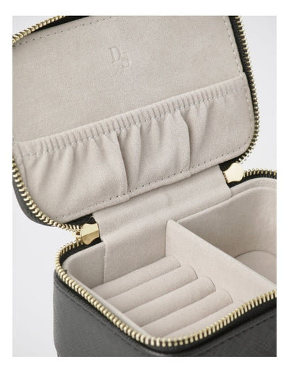 Small Zip Around Jewellery Box in Black