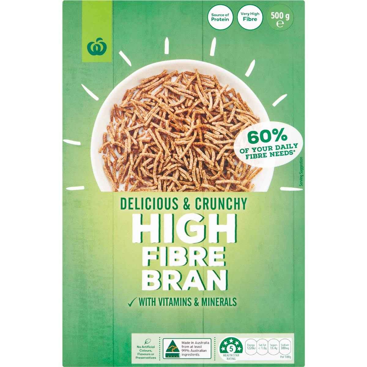 Woolworths High Fibre Bran 500g