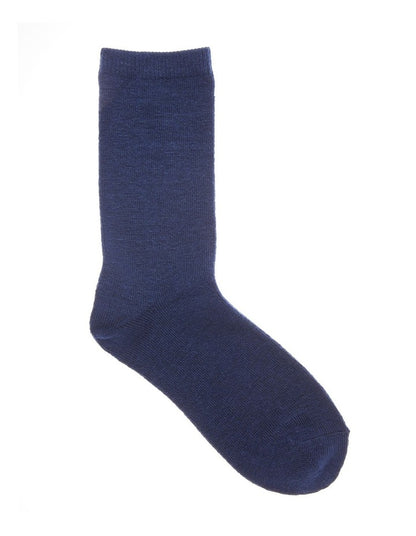 Crew Length Contain Wool Socks 1 Pair in Blue