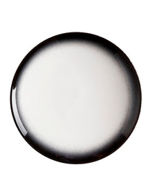 Caviar Granite Coupe Plate 15cm in Black/White