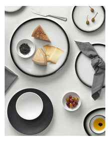 Caviar Granite Dinner Set 12 Piece Gift Boxed in Black