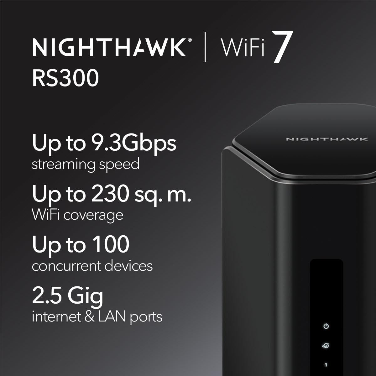 Netgear Nighthawk® Wi-Fi 7 BE9300 Tri-Band WiFi 7 Router