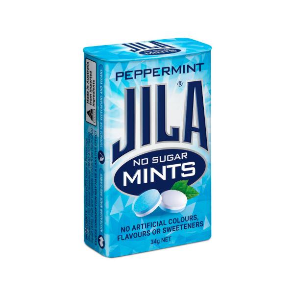 JILA SUGAR FREE MINTS:PEPPERMINT:.:34 GRAM