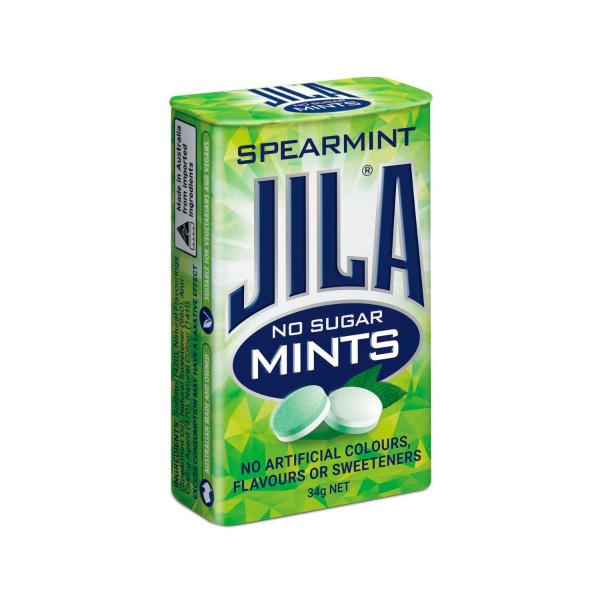 JILA SUGAR FREE MINTS:SPEARMINT:.:34 GRAM