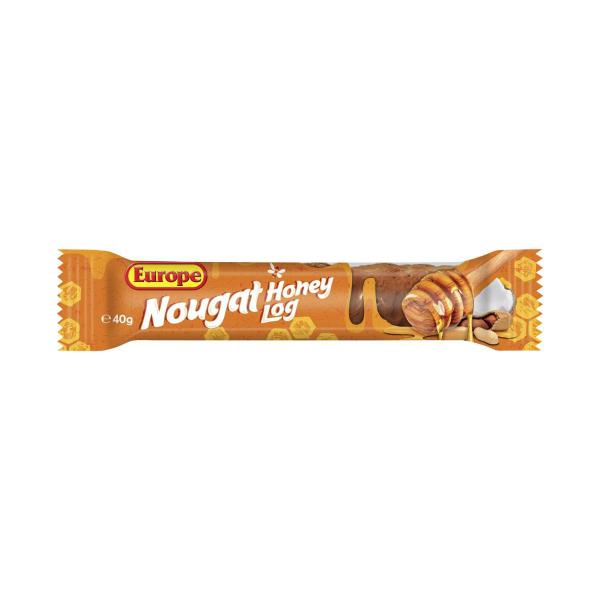 EUROPE NOUGAT HONEY LOG CHOCOLATE BAR:.:40 GRAM