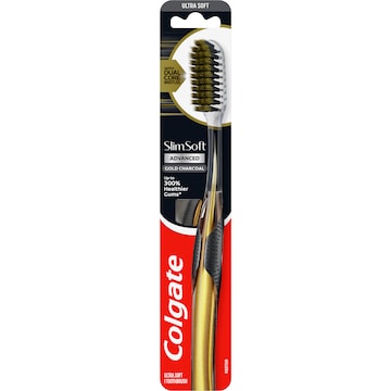 Colgate Slim Soft Advanced Charcoal Toothbrush Ultra Soft each