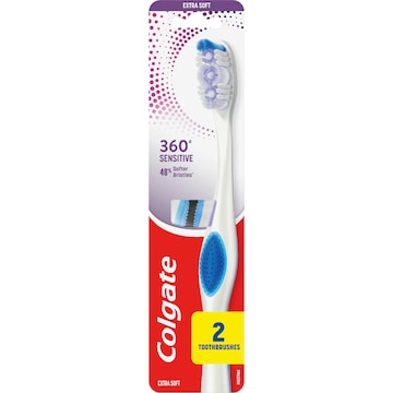 Colgate Toothbrush 360 Sensitive Extra Soft 2 pack