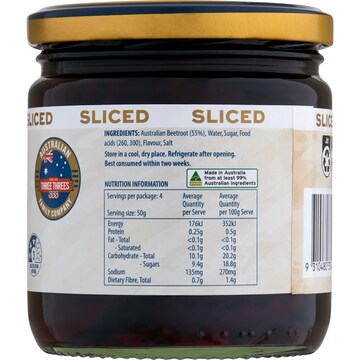 Three Threes Sweet Sliced Beetroot 415g