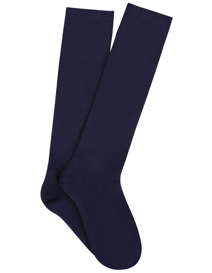 Bamboo Knee High Socks in Navy