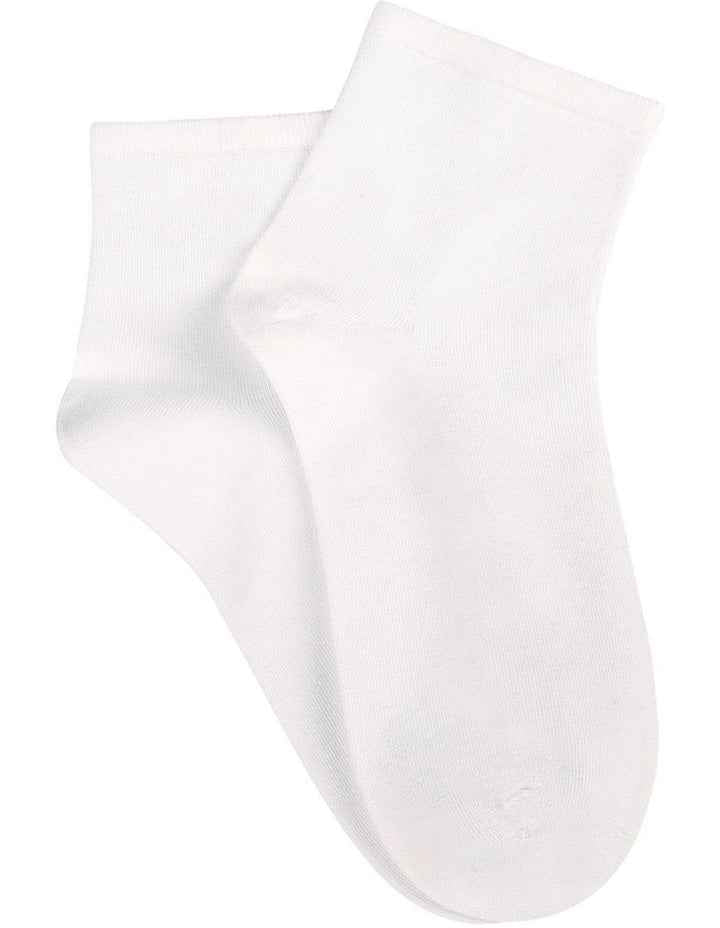 Bamboo Soft Top Light 2 Pair Ankle Socks in White