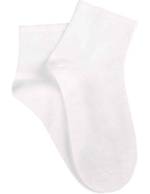 Bamboo Soft Top Light 2 Pair Ankle Socks in White