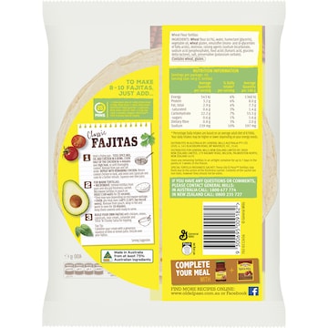 Old El Paso Fajita Tortilla Wraps 10 pack