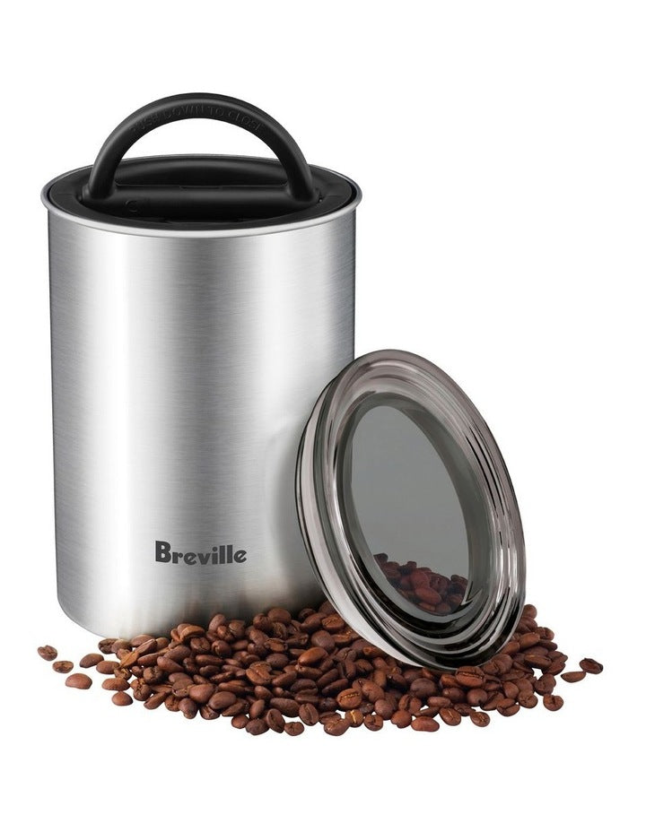 the Bean Keeper Coffee Canister, Brushed Stainless Steel, BES030BSS0NAN1