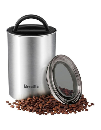 the Bean Keeper Coffee Canister, Brushed Stainless Steel, BES030BSS0NAN1