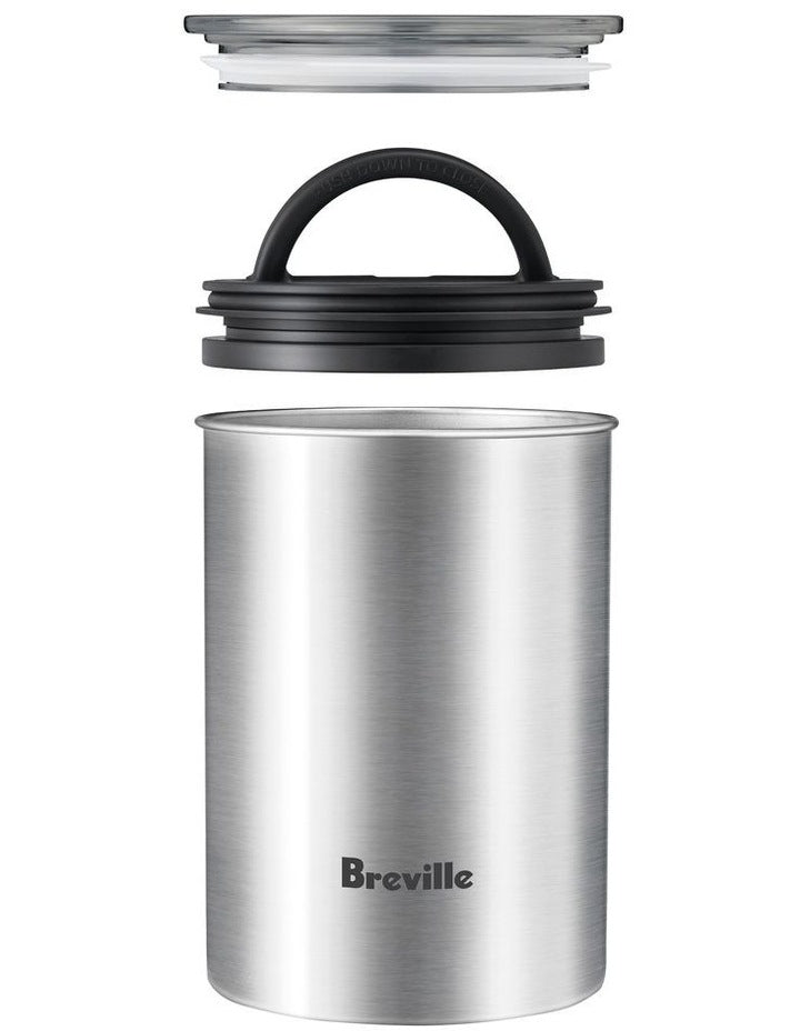 the Bean Keeper Coffee Canister, Brushed Stainless Steel, BES030BSS0NAN1