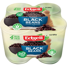 Edgell Black Beans Multipack Snacks Ready to Eat 125g x 4 Pack