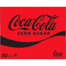 Coca-Cola Zero Sugar Soft Drink Multipack Cans 30 x 375mL
