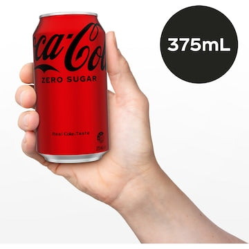 Coca-Cola Zero Sugar Soft Drink Cans 375mL x 30 pack