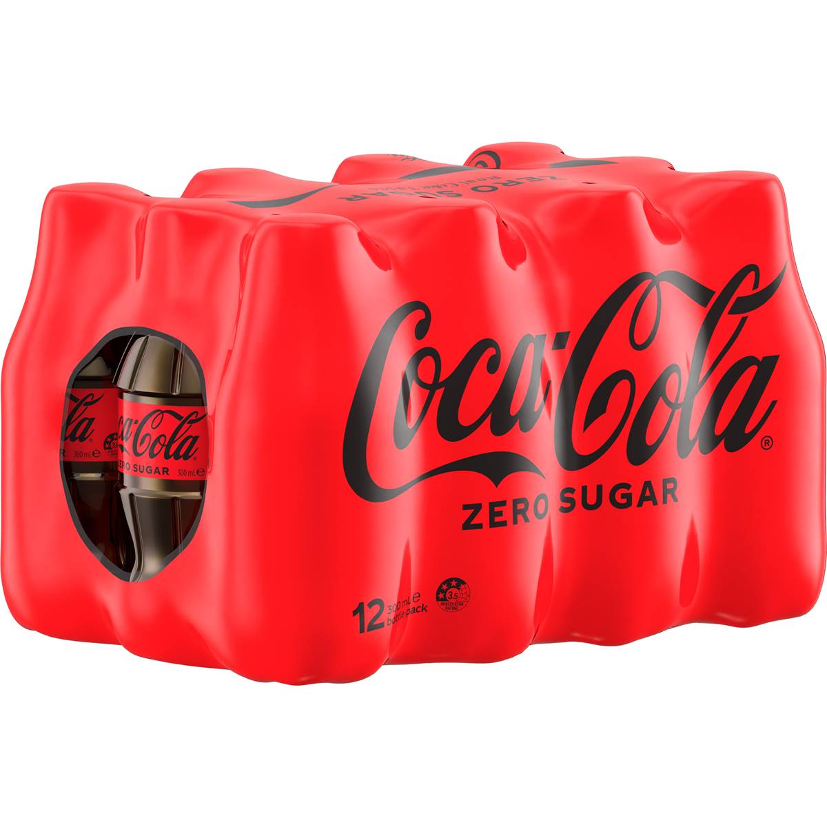 Coca-Cola Zero Sugar Soft Drink Mini Bottles 12 x 300ml