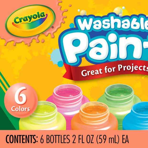 Crayola 6 Pack Washable Kids Paint Neon