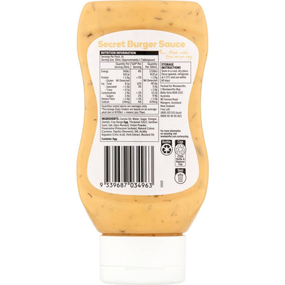 Woolworths Secret Burger Sauce 330ml