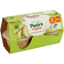 Woolworths Pear In Juice Cups 4 pack