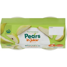 Woolworths Pear In Juice Cups 4 pack