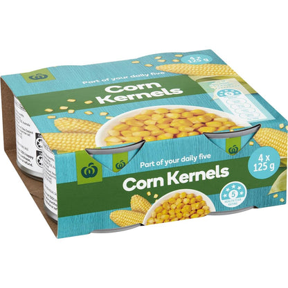 Woolworths Canned Corn Kernels 4x125g