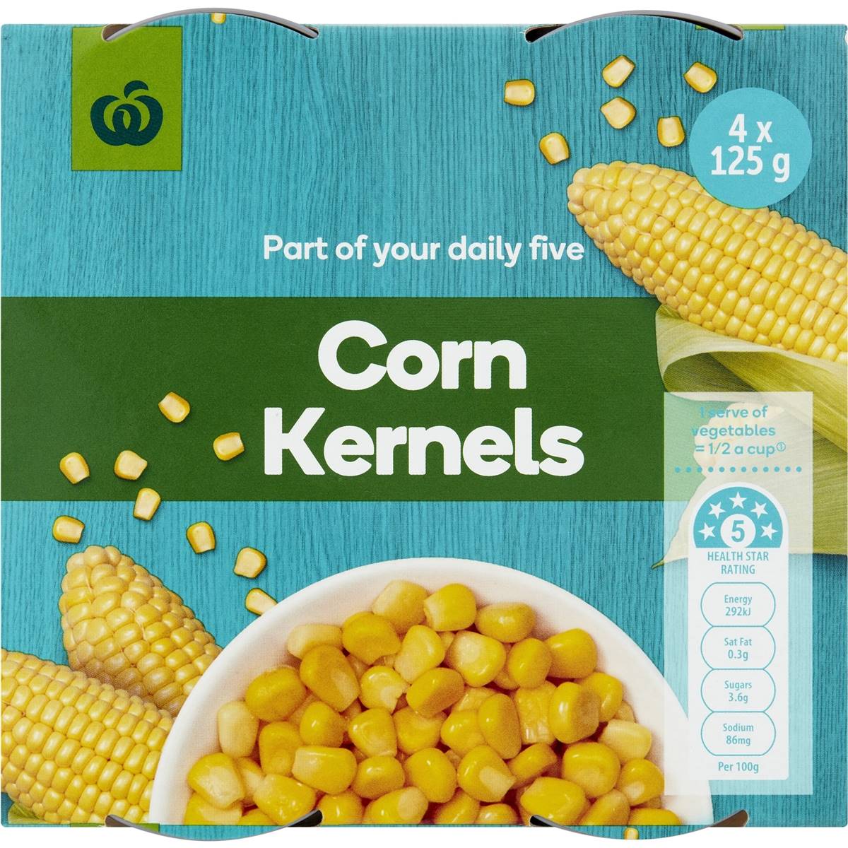 Woolworths Canned Corn Kernels 4x125g