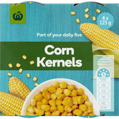 Woolworths Canned Corn Kernels 4x125g
