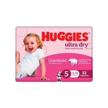 HUGGIES ULTRA DRY NAPPIES GIRLS SIZE 5 (13-18KG) 32 PACK