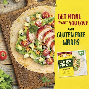 Old El Paso Gluten Free Tortilla Fajita Wraps 6 pack