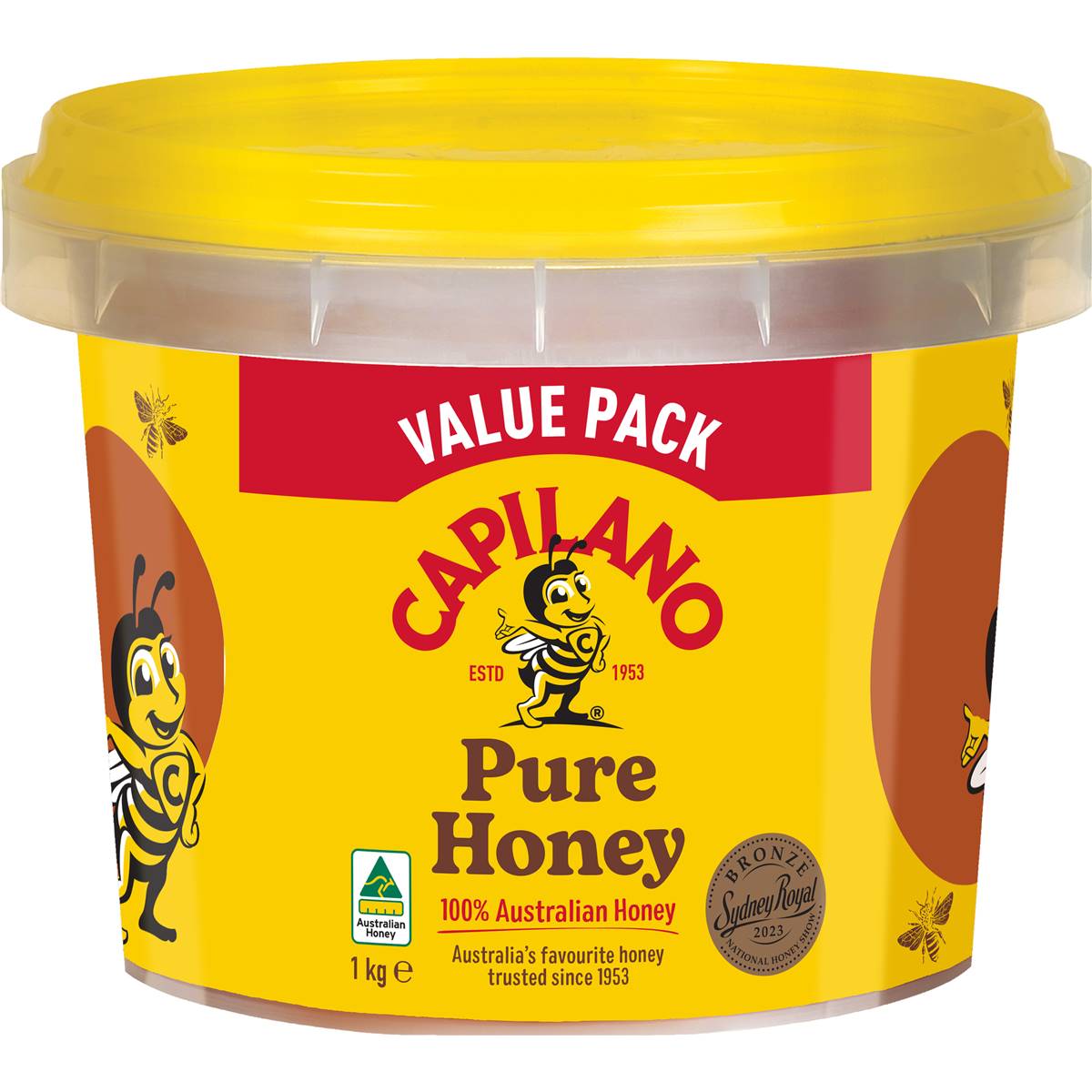 Capilano 100% Pure Australian Honey Pail 1kg
