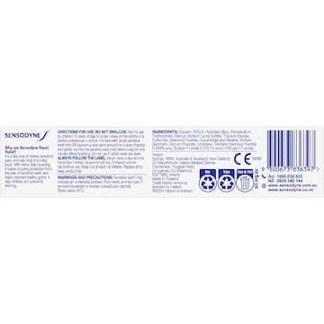 Sensodyne Rapid Relief Cool Mint Sensitive Toothpaste 100g