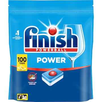 Finish Power Dishwashing Tablets Lemon 100 pack