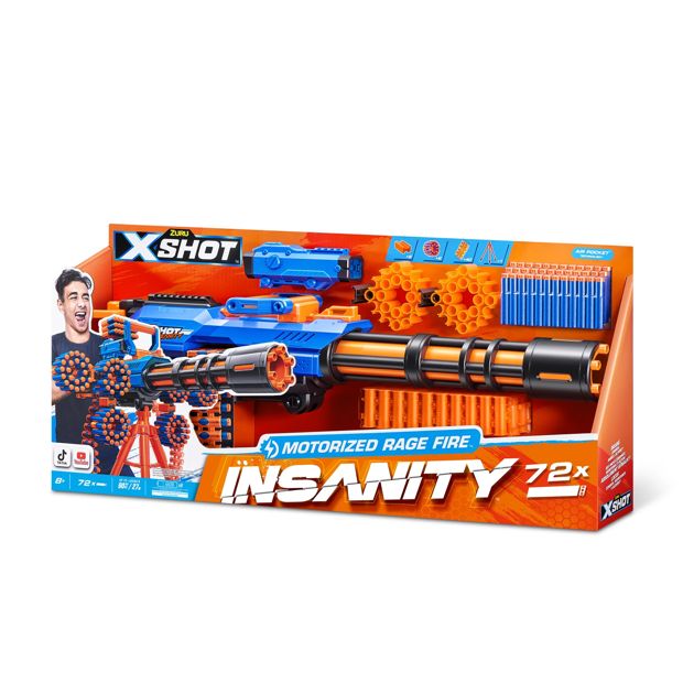 XSHOT Insanity Motorized Rage Fire (72 Darts) by ZURU