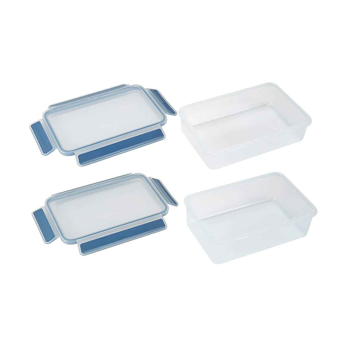 10 Pack Rectangle Clip Containers
