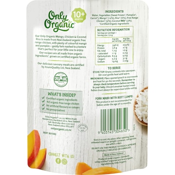 Only Organic Mango Chicken & Coconut Rice 170g