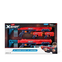 XSHOT Excel Double Hawk Eye Blaster Double Micro Blaster Combo Pack (24 Darts) by ZURU