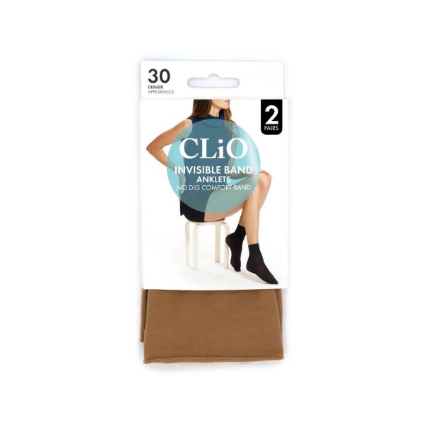 CLIO INVISIBLE BAND ANKLETS NATURAL ONE SIZE