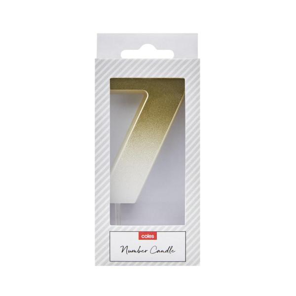 COLES CANDLE GOLD OR SILVER:NO 7:.:1 EACH