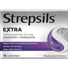 Strepsils Extra Blackcurrant Sore Throat Lozenges 16 pack